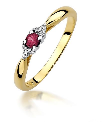 Prsten Bonore - Zlato 585 - Rubín 0,15 Ct