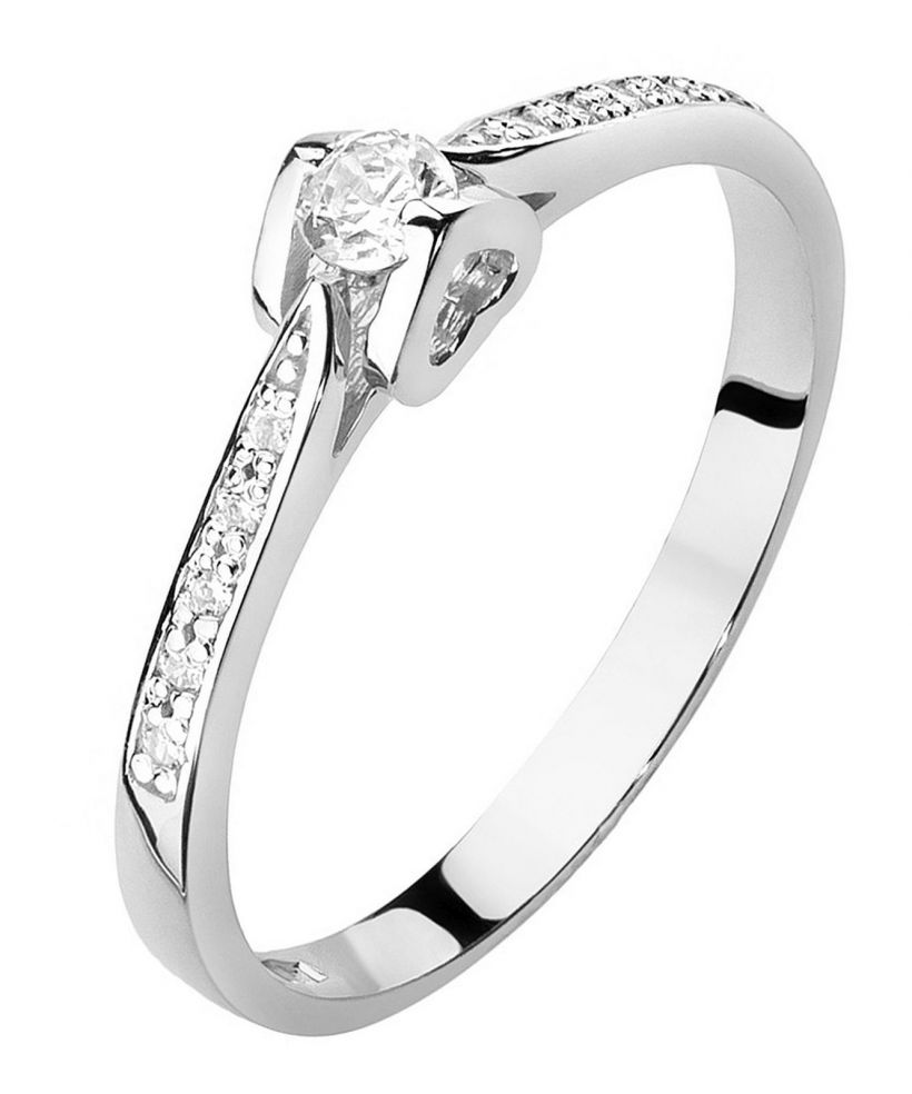 Prsten Bonore - Bílé Zlato 585 - Diamant 0,1 Ct