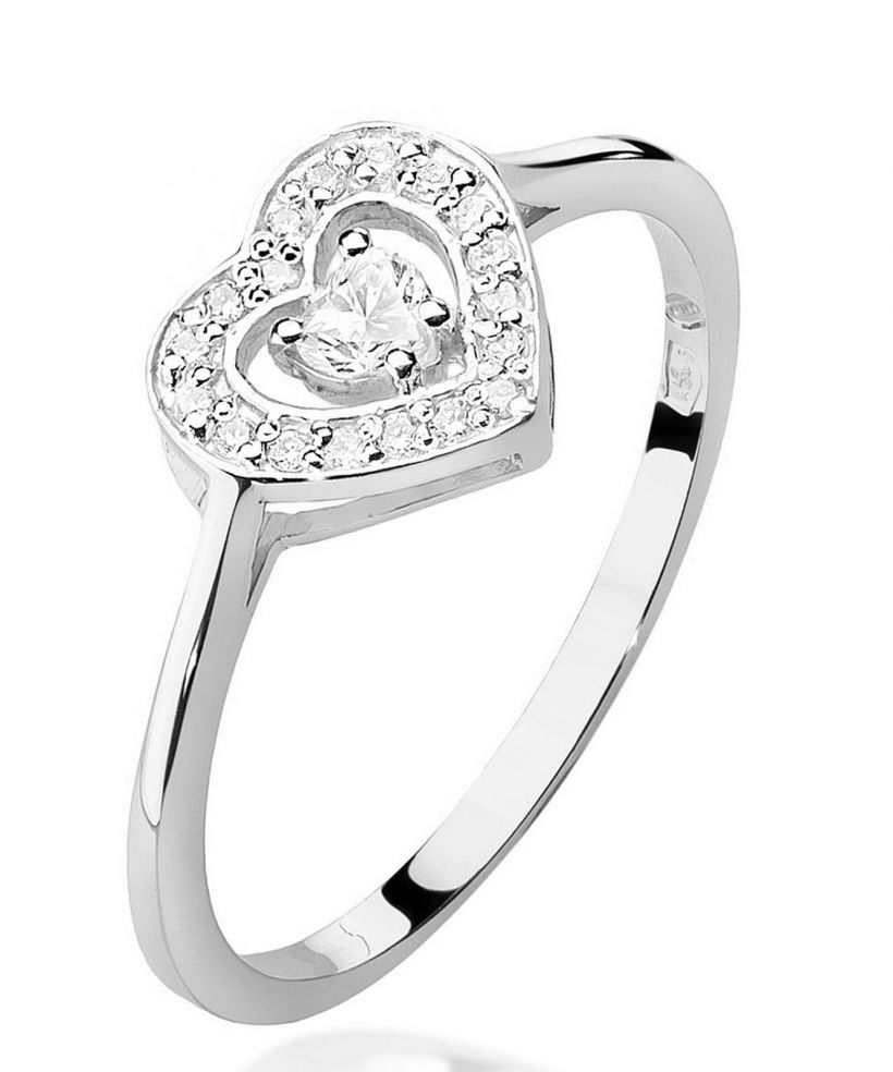 Prsten Bonore - Bílé Zlato 585 - Diamant 0,1 Ct
