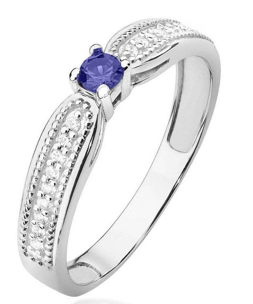 Prsten Bonore - Bílé Zlato 585 - Tanzanit 0,15 ct