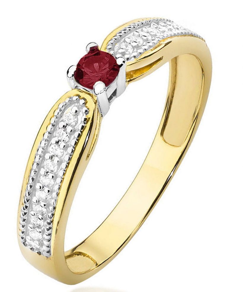 Prsten Bonore - Zlato 585 - Rubín 0,15 Ct