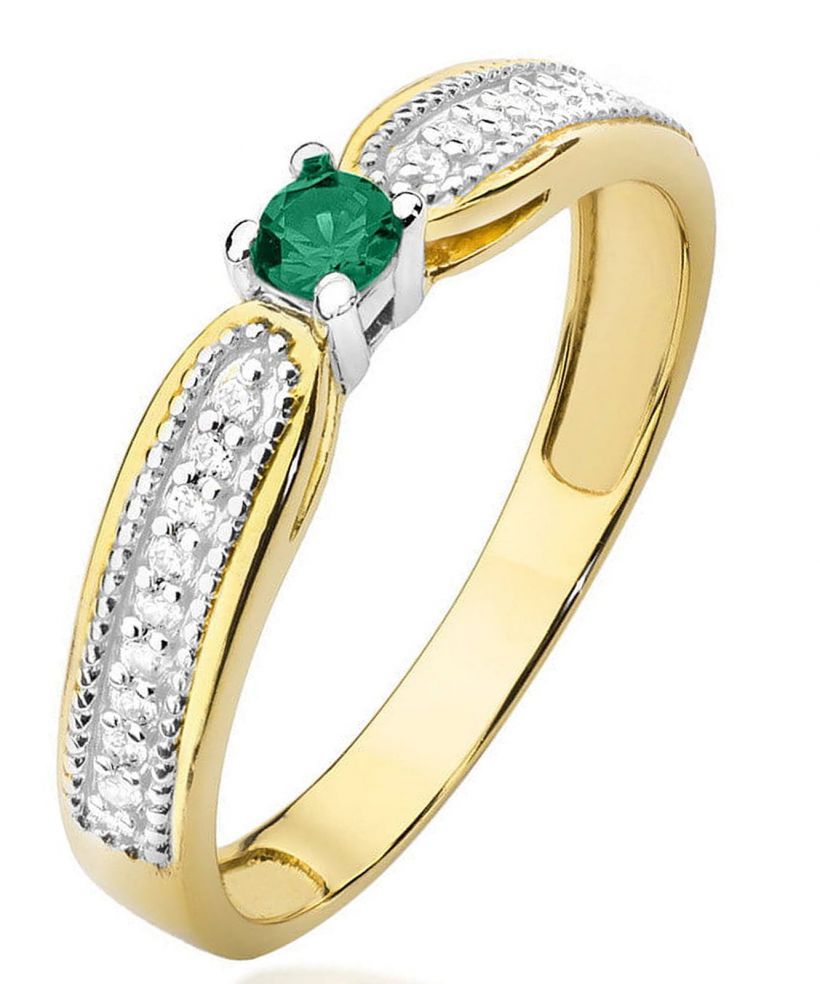 Prsten Bonore - Zlato 585 - Smaragd 0,15 Ct