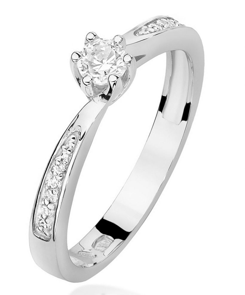 Prsten Bonore - Bílé Zlato 585 - Diamant 0,15 Ct