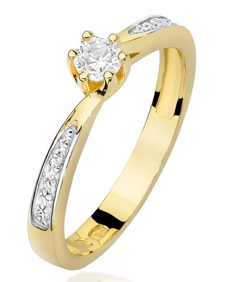 Prsten Bonore - Zlato 585 - Diamant 0,15 Ct