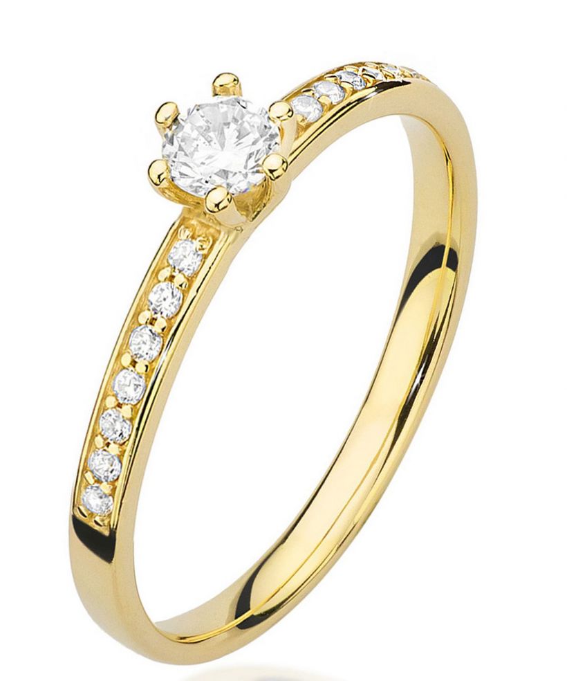 Prsten Bonore - Zlato 585 - Diamant 0,1 Ct