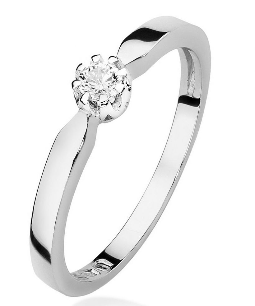 Prsten Bonore - Bílé Zlato 585 - Diamant 0,1 Ct