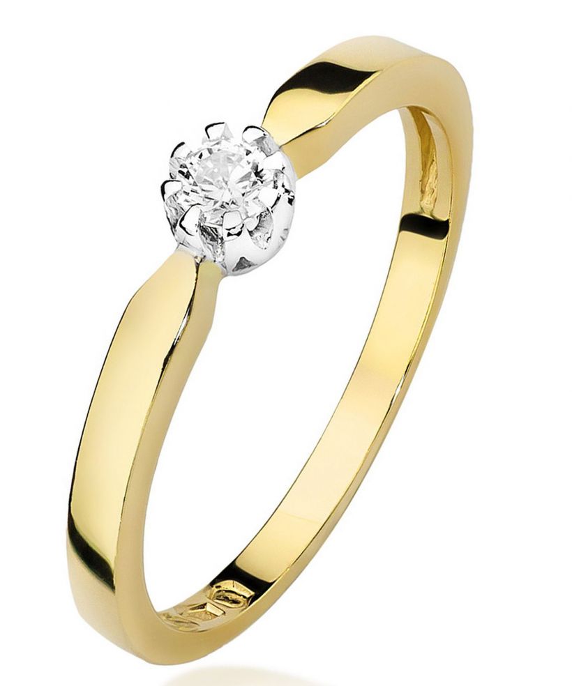 Prsten Bonore - Zlato 585 - Diamant 0,1 Ct