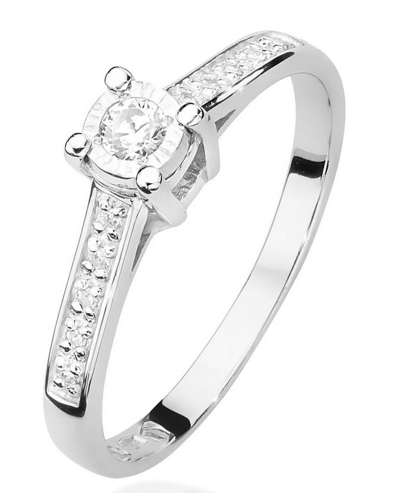 Prsten Bonore - Bílé Zlato 585 - Diamant 0,08 Ct