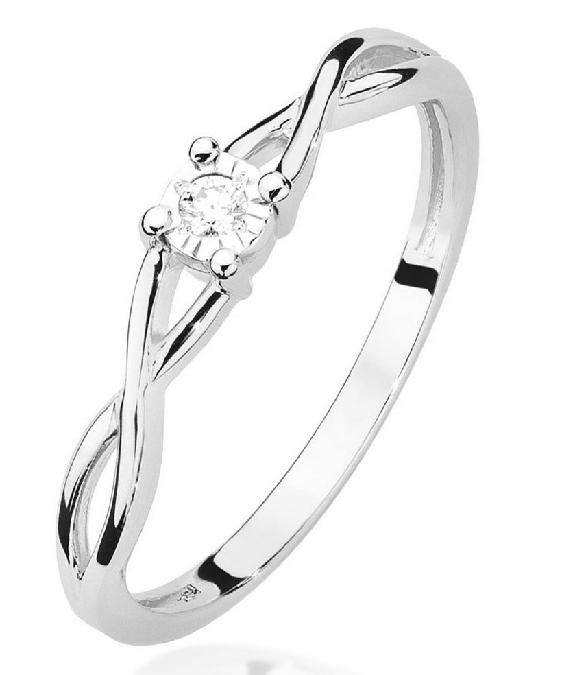 Prsten Bonore - Bílé Zlato 585 - Diamant 0,03 Ct