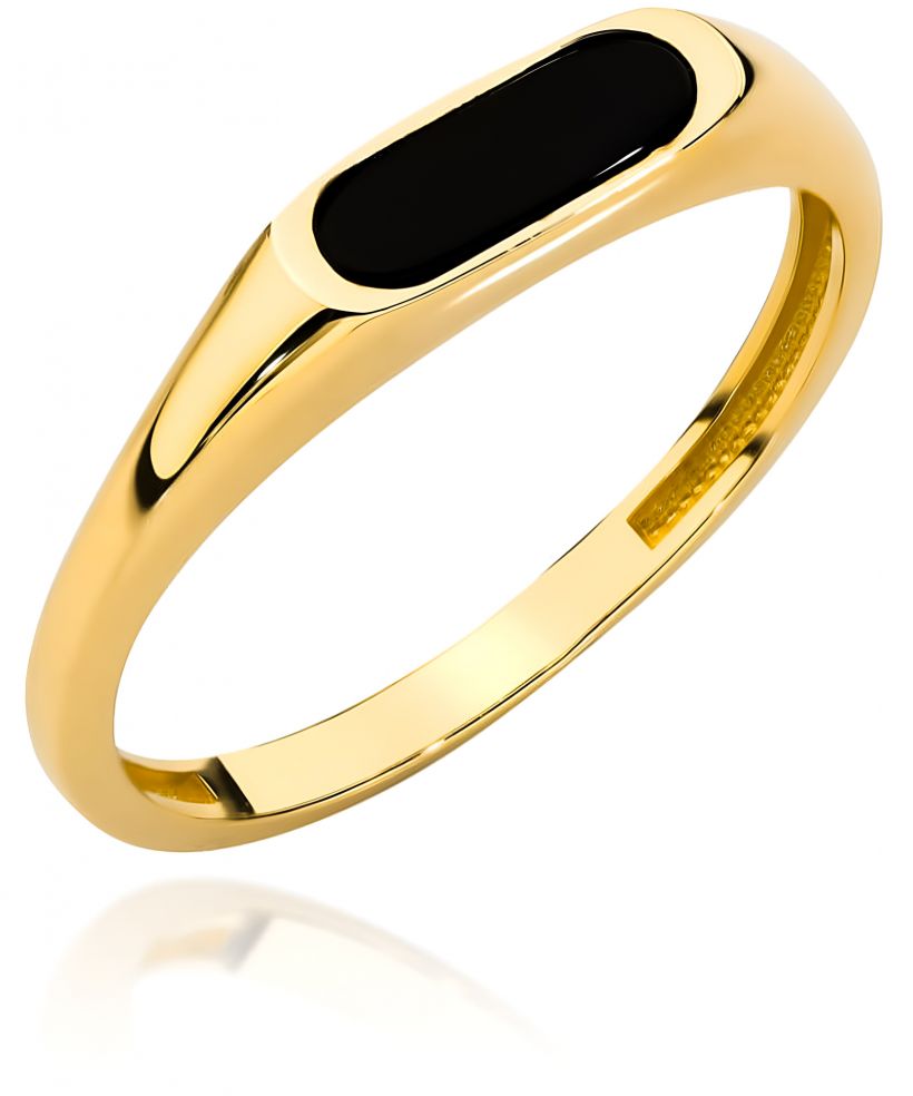 Prsten Bonore - Zlato 585 - Syntetický Onyx
