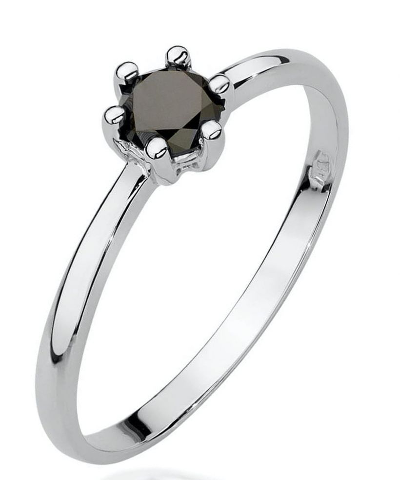 Prsten Bonore - Bílé Zlato 585 - Černý Diamant 0,3 Ct