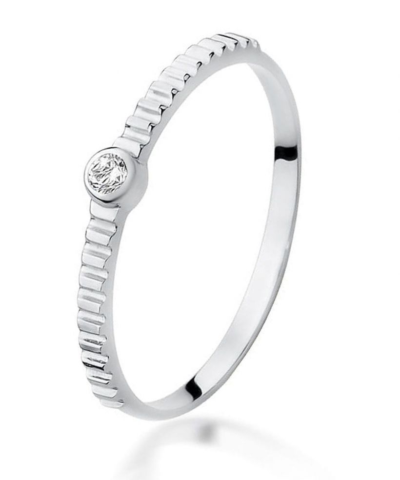 Prsten Bonore - Bílé Zlato 585 - Diamant 0,04 Ct