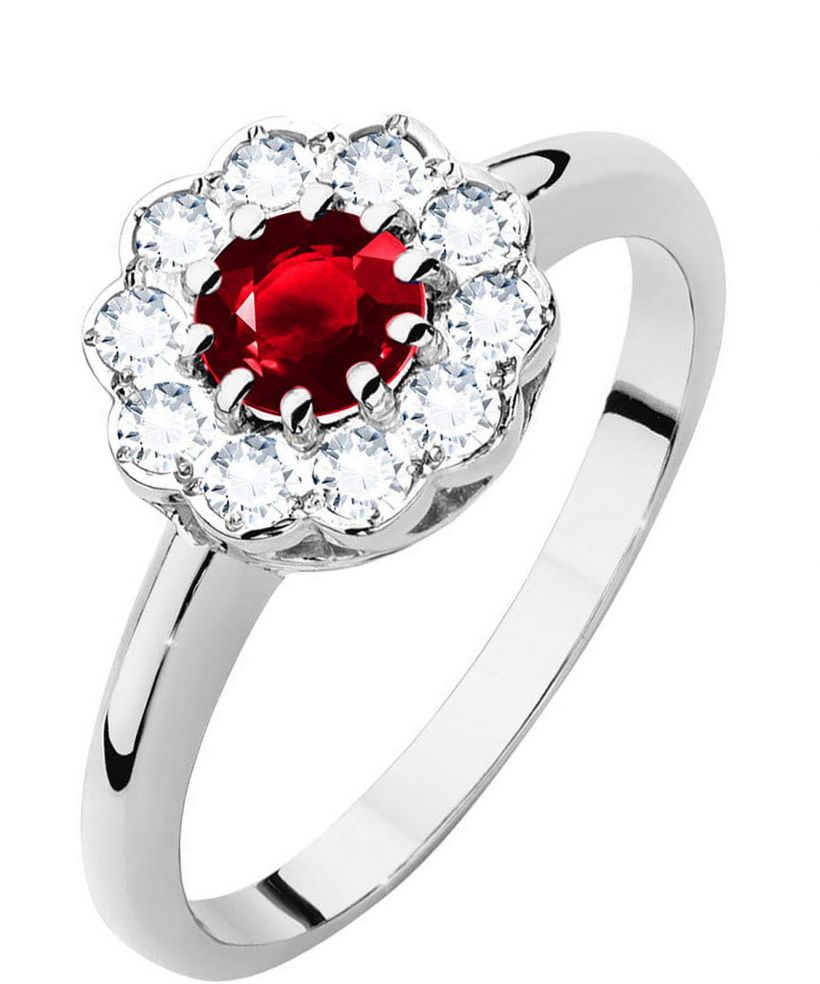 Prsten Bonore - Bílé Zlato 585 - Rubín 0,6 ct