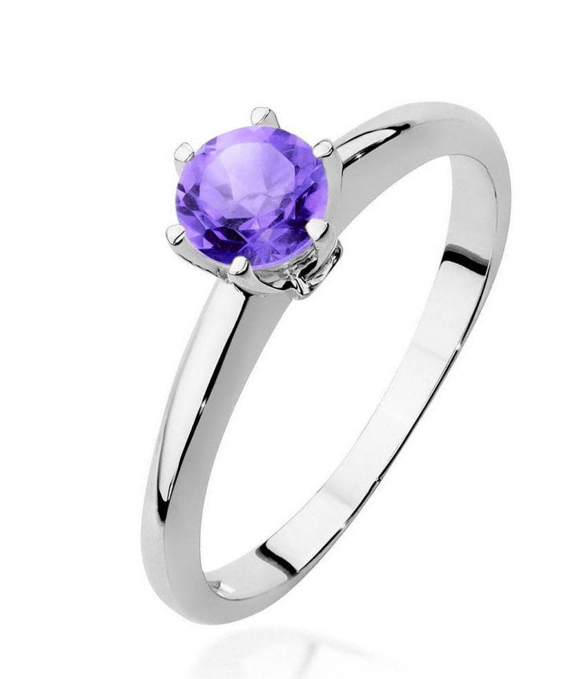 Prsten Bonore - Bílé Zlato 585 - Ametyst 0,5 Ct