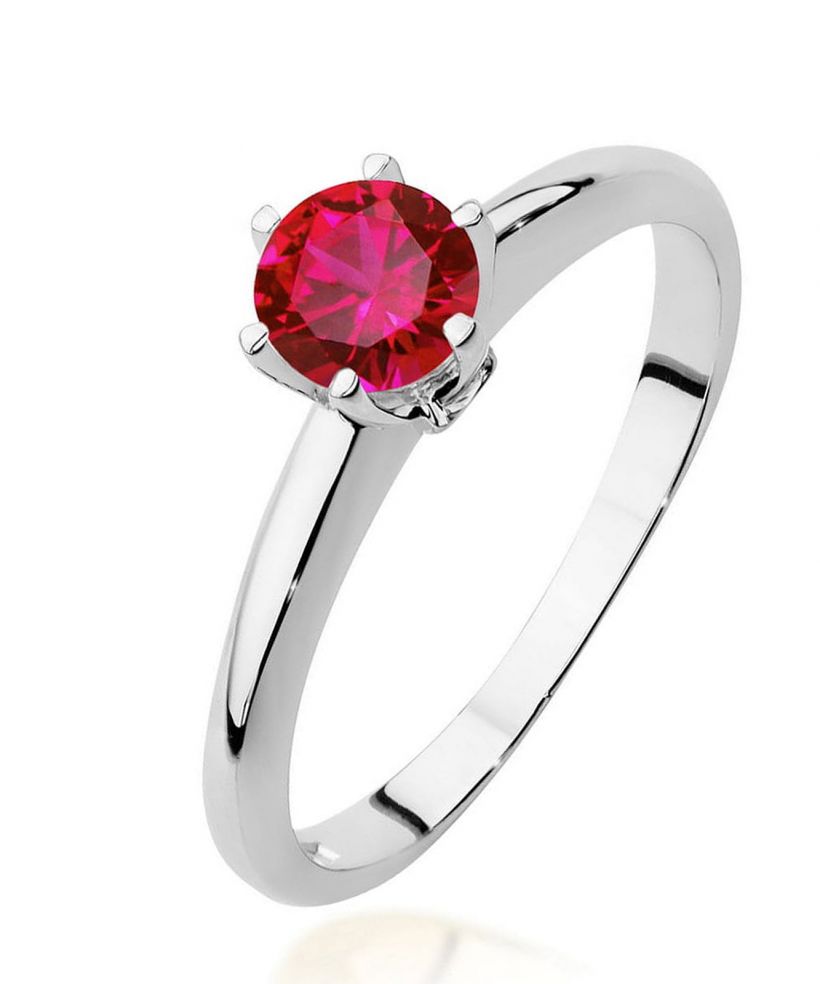 Prsten Bonore - Bílé Zlato 585 - Rubín 0,6 ct