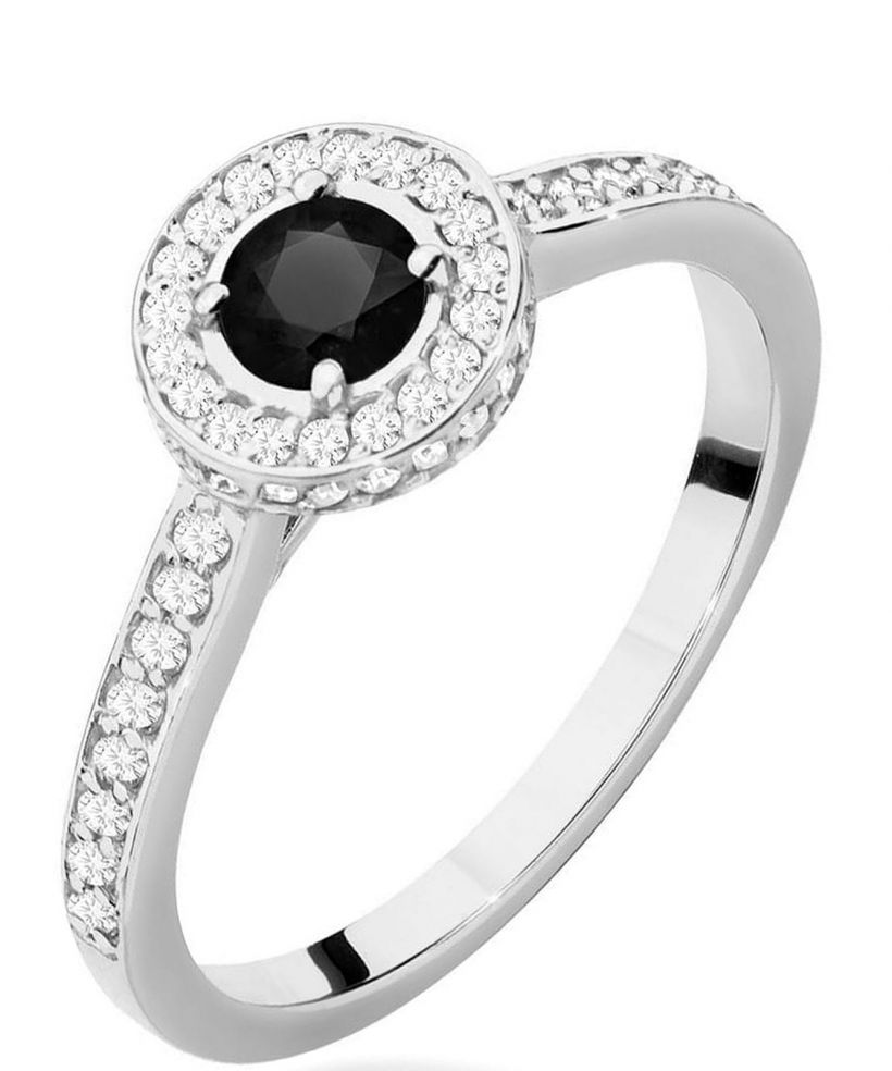 Prsten Bonore - Bílé Zlato 585 - Černý Diamant 0,3 Ct