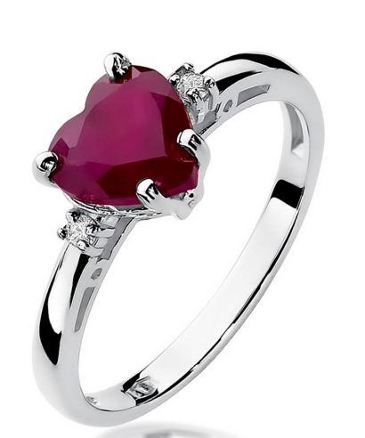Prsten Bonore - Bílé Zlato 585 - Rubín 1,7 Ct