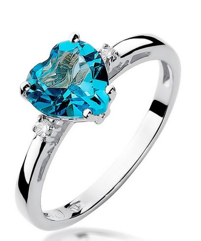 Prsten Bonore - Bílé Zlato 585 - Topaz 1,2 ct