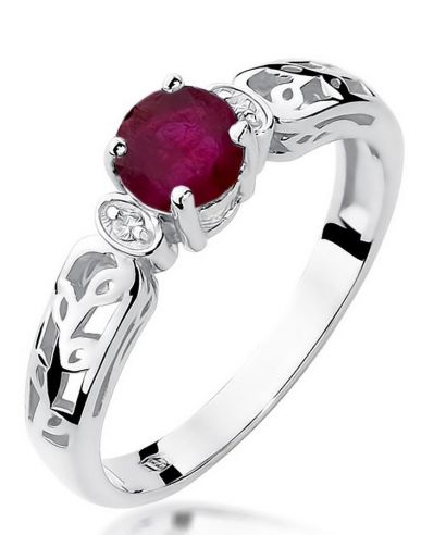 Prsten Bonore - Bílé Zlato 585 - Rubín 0,6 ct