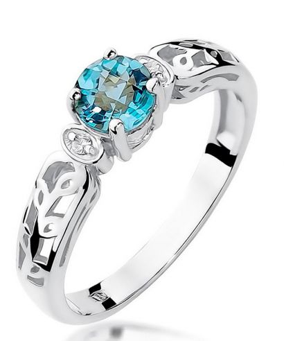 Prsten Bonore - Bílé Zlato 585 - Topaz 0,5 ct