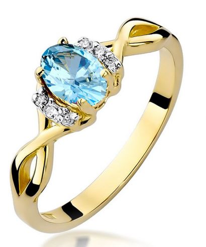 Prsten Bonore - Zlato 585 - Topaz 0,5 Ct