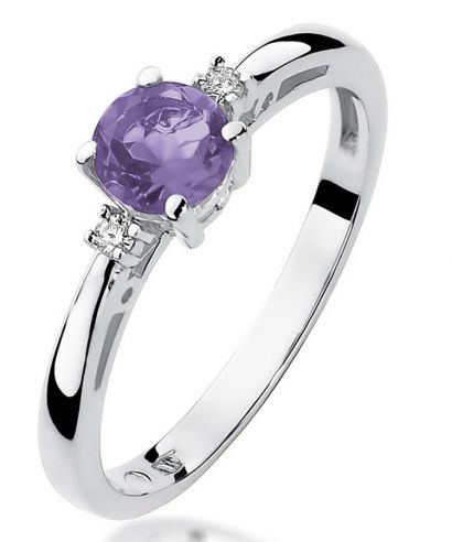 Prsten Bonore - Bílé Zlato 585 - Ametyst 0,5 Ct