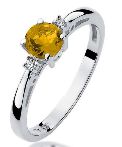 Prsten Bonore - Bílé Zlato 585 - Citrín 0,5 Ct