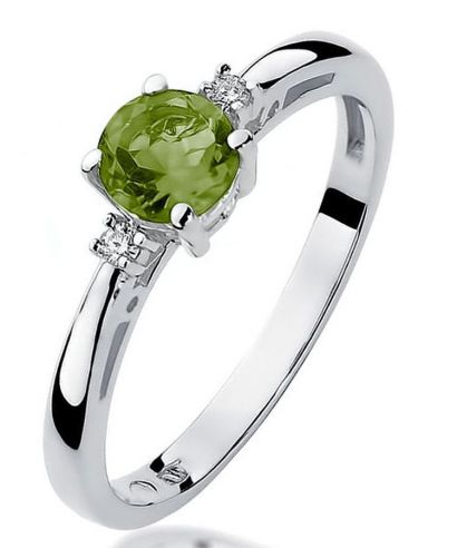 Prsten Bonore - Bílé Zlato 585 - Olivín 0,6 Ct