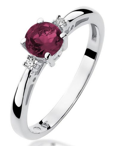 Prsten Bonore - Bílé Zlato 585 - Rubín 0,6 Ct