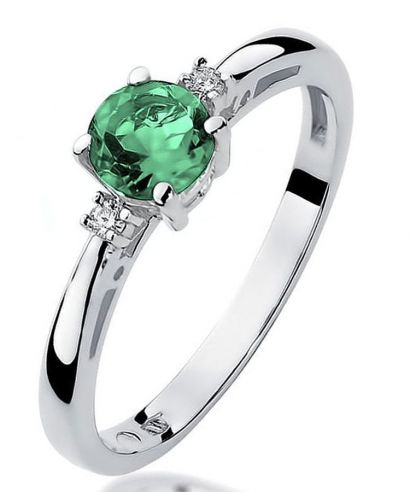 Prsten Bonore - Bílé Zlato 585 - Smaragd 0,5 ct