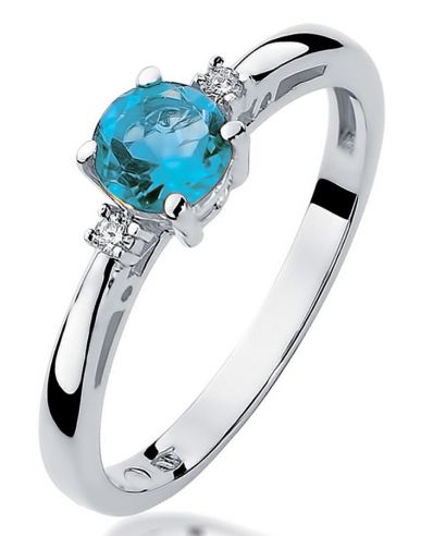 Prsten Bonore - Bílé Zlato 585 - Topaz 0,5 ct
