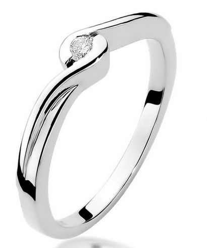 Prsten Bonore - Bílé Zlato 585 - Diamant 0,05 Ct