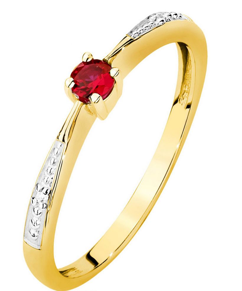 Prsten Bonore - Zlato 585 - Rubín 0,15 Ct