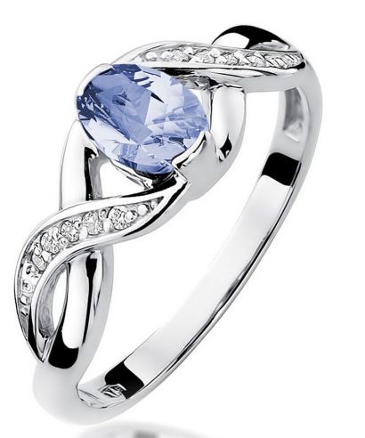 Prsten Bonore - Bílé Zlato 585 - Tanzanit 0,4 ct