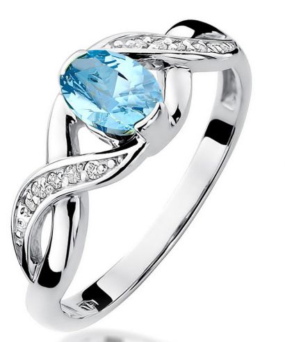 Prsten Bonore - Bílé Zlato 585 - Topaz 0,5 ct