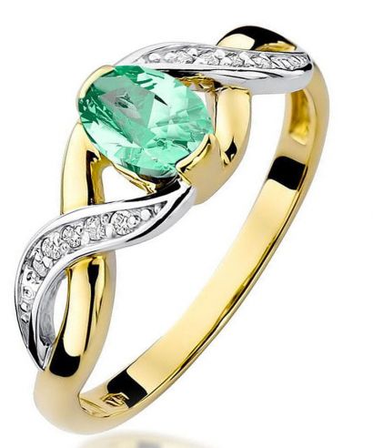 Prsten Bonore - Zlato 585 - Smaragd 0,4 Ct