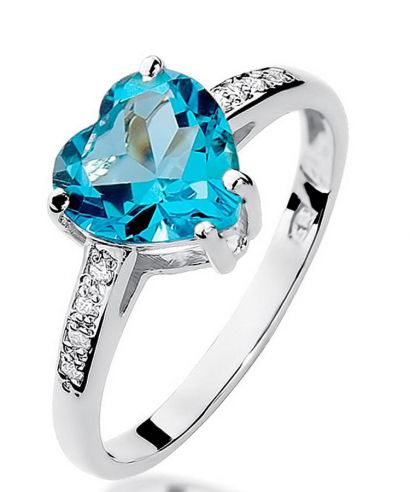 Prsten Bonore - Bílé Zlato 585 - Topaz 1,2 ct