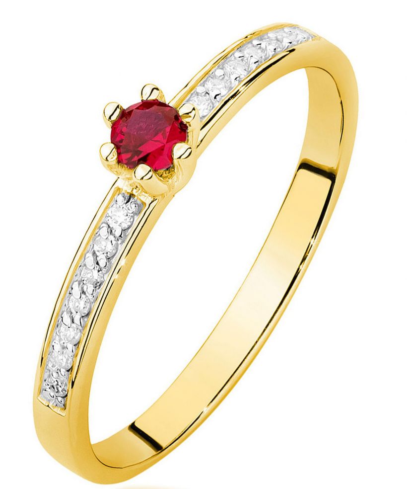 Prsten Bonore - Zlato 585 - Rubín 0,15 Ct
