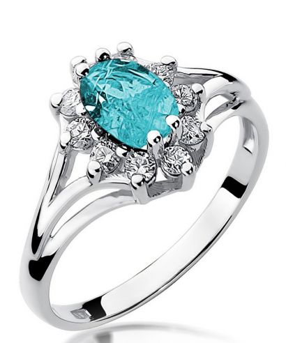 Prsten Bonore - Bílé Zlato 585 - Topaz 0,9 ct
