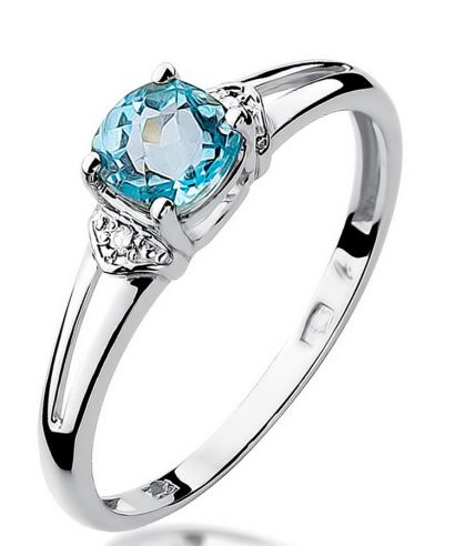 Prsten Bonore - Bílé Zlato 585 - Topaz 0,7 ct