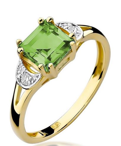 Prsten Bonore - Zlato 585 - Olivín 1,1 Ct