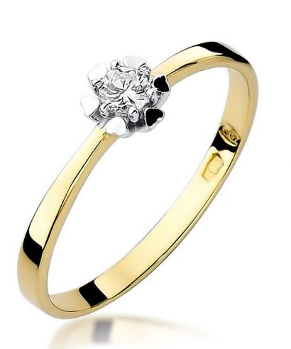 Prsten Bonore - Zlato 585 - Diamant 0,1 Ct