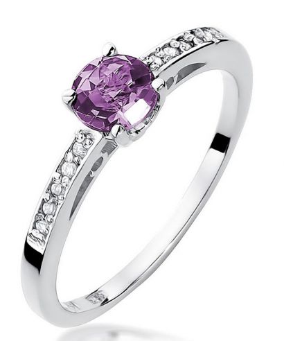 Prsten Bonore - Bílé Zlato 585 - Ametyst 0,5 Ct