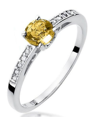 Prsten Bonore - Bílé Zlato 585 - Citrín 0,5 Ct