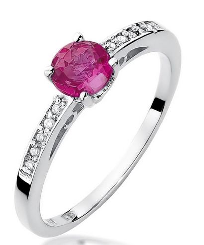 Prsten Bonore - Bílé Zlato 585 - Rubín 0,6 ct