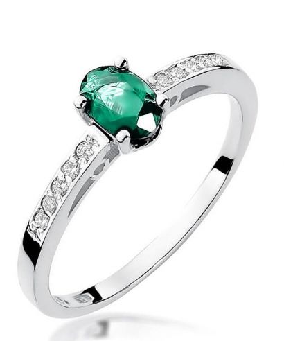 Prsten Bonore - Bílé Zlato 585 - Smaragd 0,4 ct