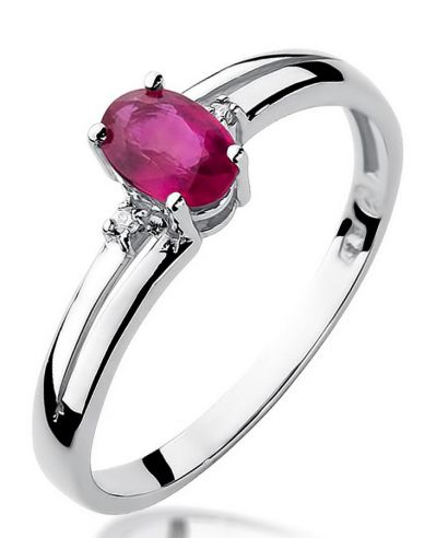 Prsten Bonore - Bílé Zlato 585 - Rubín 0,6 ct