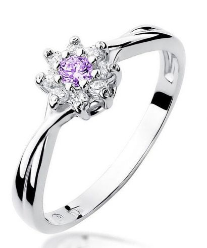 Prsten Bonore - Bílé Zlato 585 - Ametyst 0,1 Ct