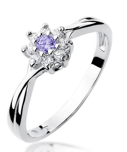 Prsten Bonore - Bílé Zlato 585 - Tanzanit 0,1 ct