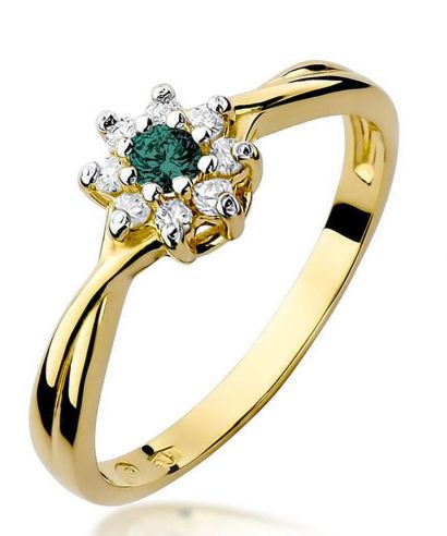 Prsten Bonore - Zlato 585 - Smaragd 0,15 Ct